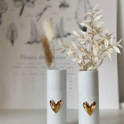 Vases coeur doré - set de 2