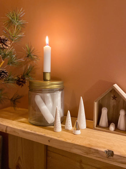Pot à bougies en laiton