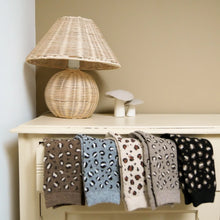 Chaussettes laine  - Léopard noir