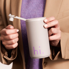 Gobelet thermos gris/lilas - Acier inoxydable