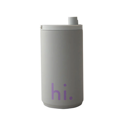 Gobelet thermos gris/lilas - Acier inoxydable