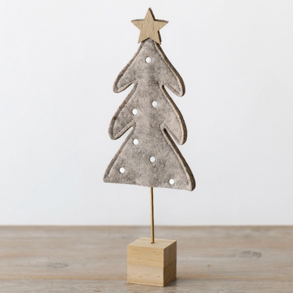 Grand sapin en feutrine - Gris