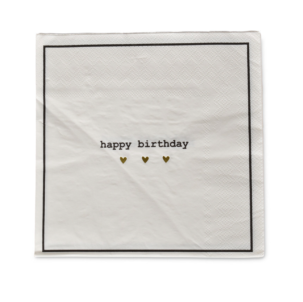 20 serviettes en papier - Happy Birthday