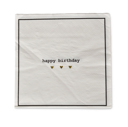 20 serviettes en papier - Happy Birthday