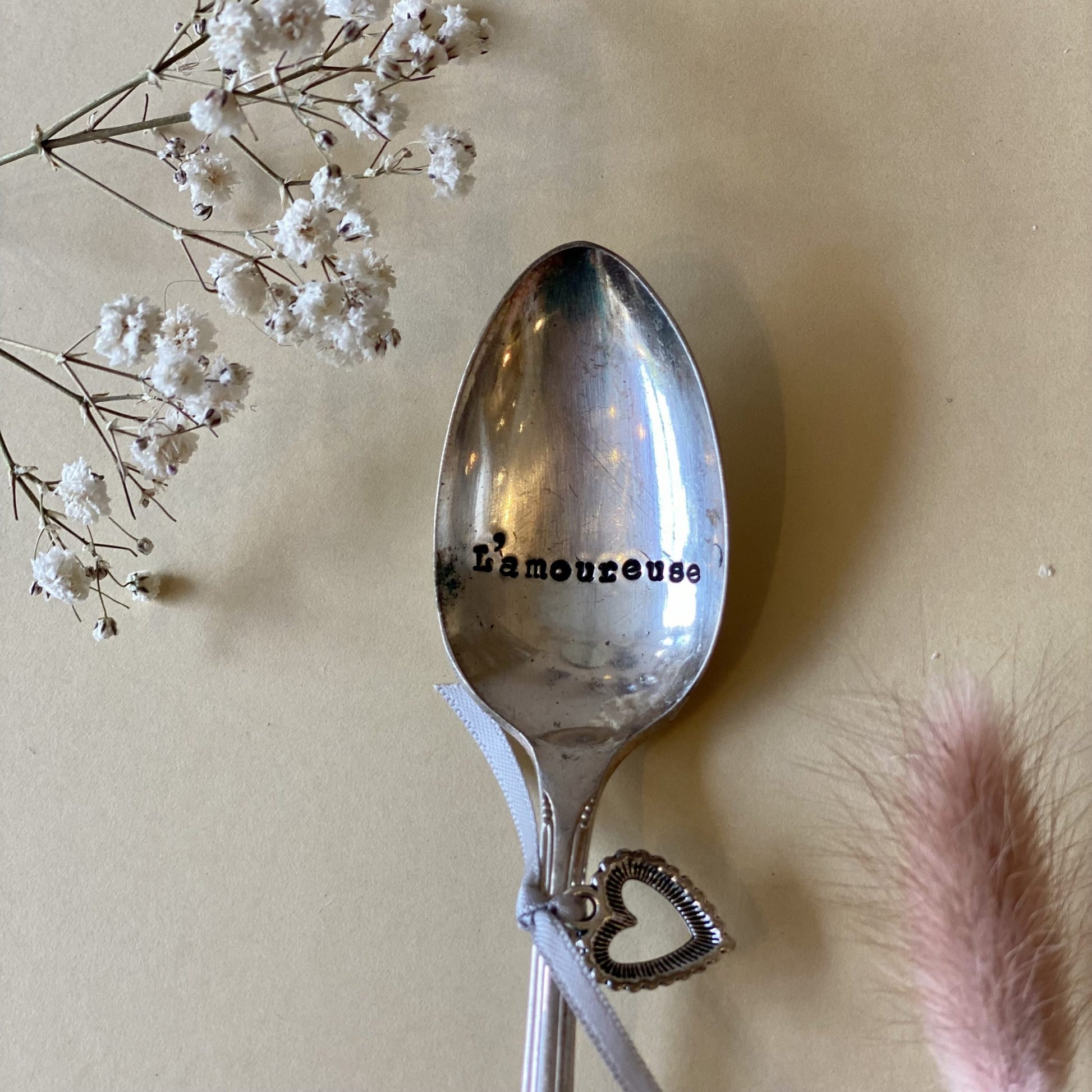 Petite cuillère gravée - L'amoureuse