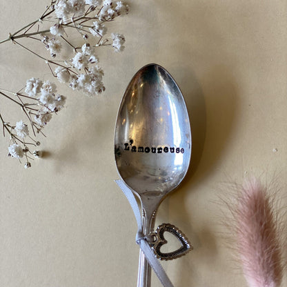 Petite cuillère gravée - L'amoureuse