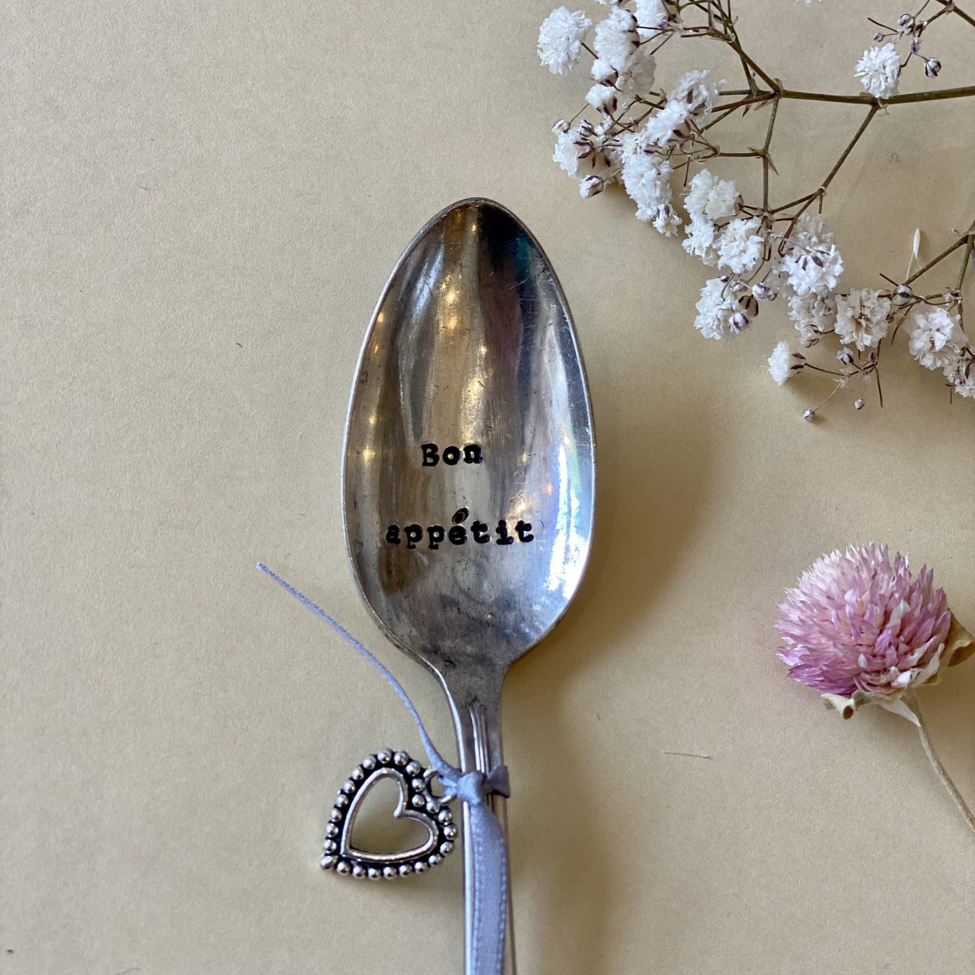 Petite cuillère gravée - Bon appétit