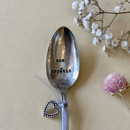 Petite cuillère gravée - Bon appétit