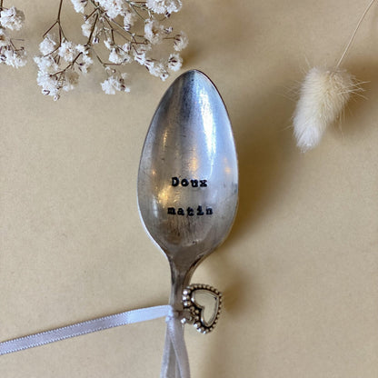 Petite cuillère gravée - Doux matin