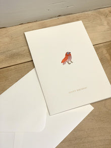 Carte brodée - Happy birthday