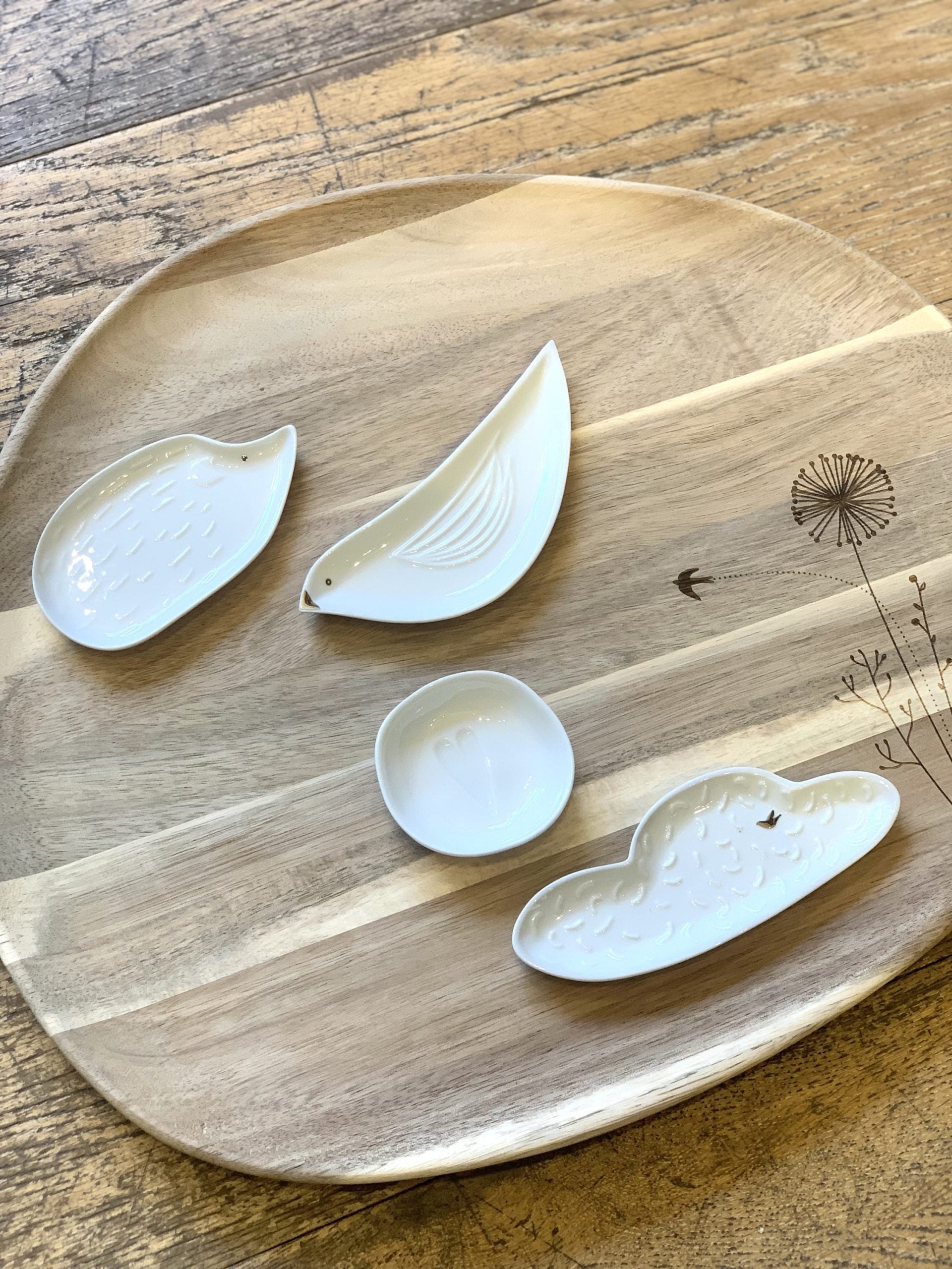 Mini coupelle en porcelaine - Cœur gravé