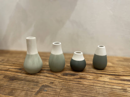 Set de 4 mini vases - vert