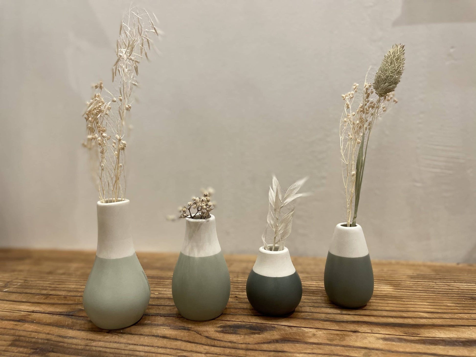 Set de 4 mini vases - vert