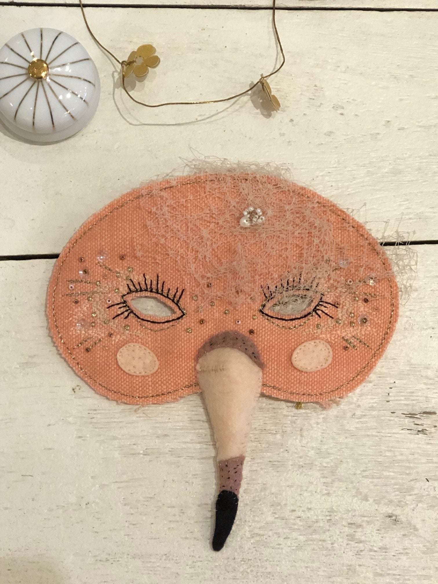 Masque en tissus - Flamand rose