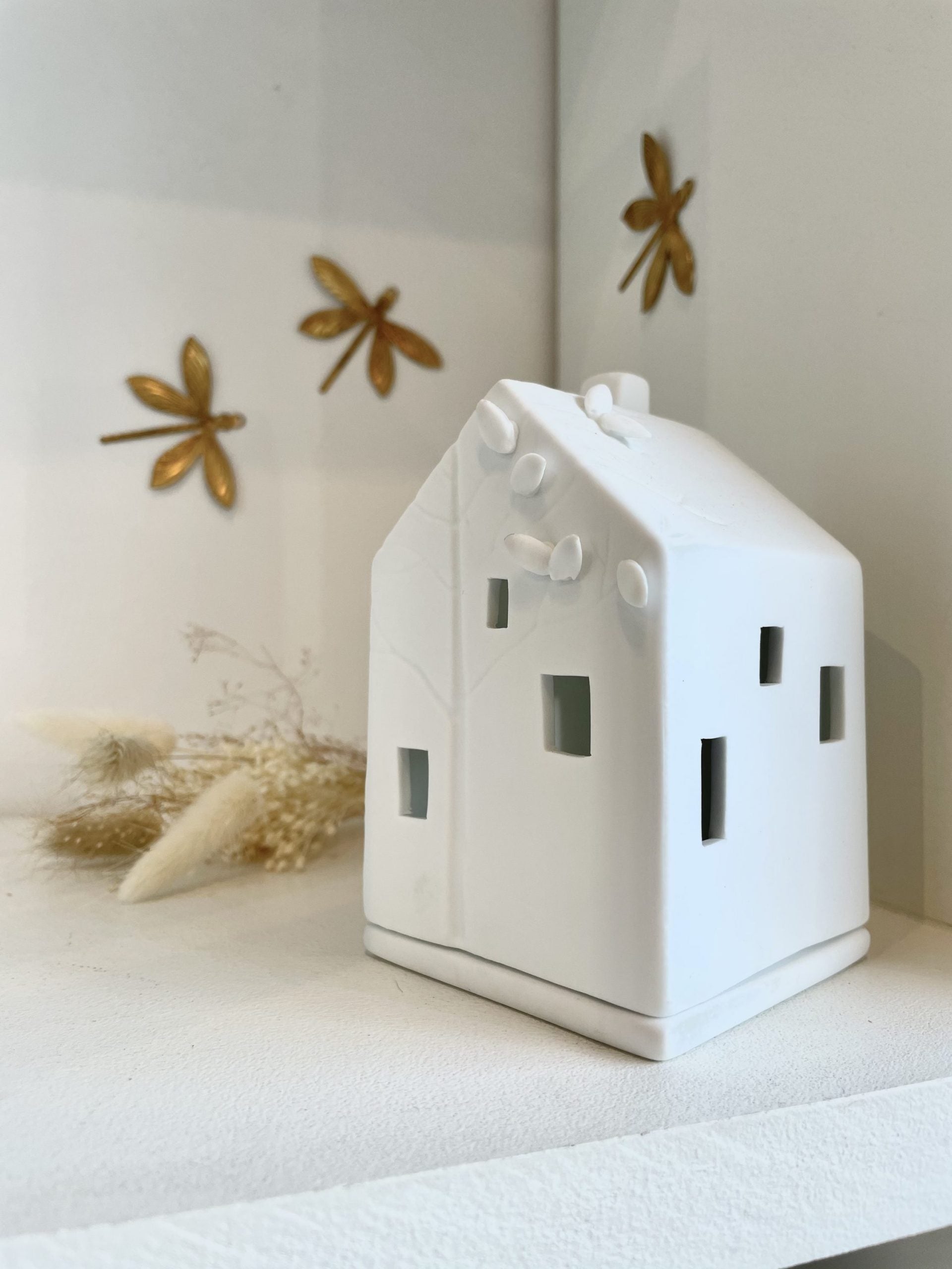Photophore maison arbre - Porcelaine