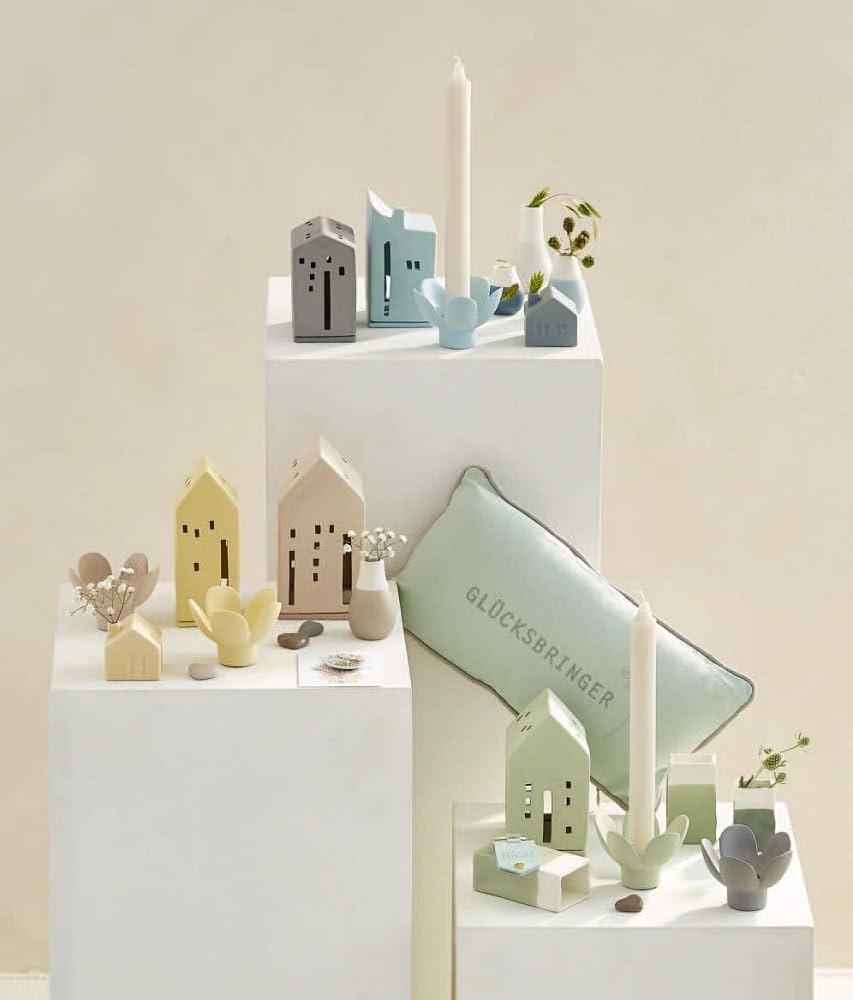 Bougeoir fleur - bleu