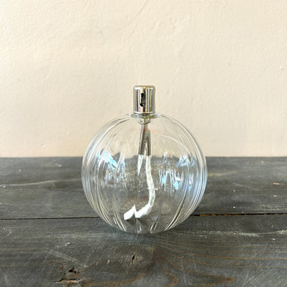 Lampe à huile sphère striée - S