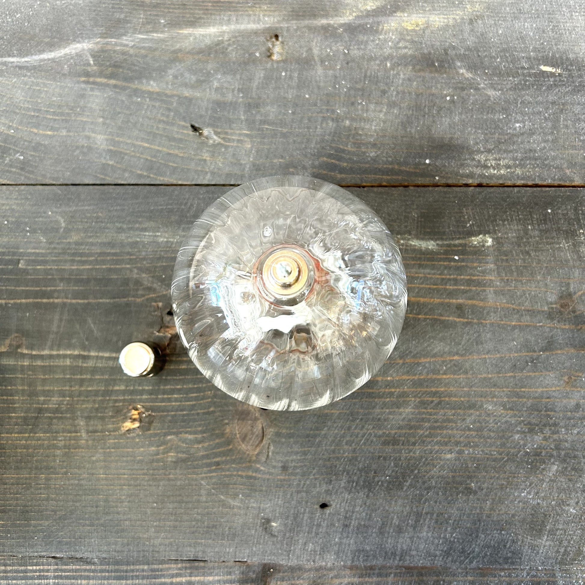 Lampe à huile sphère striée - S