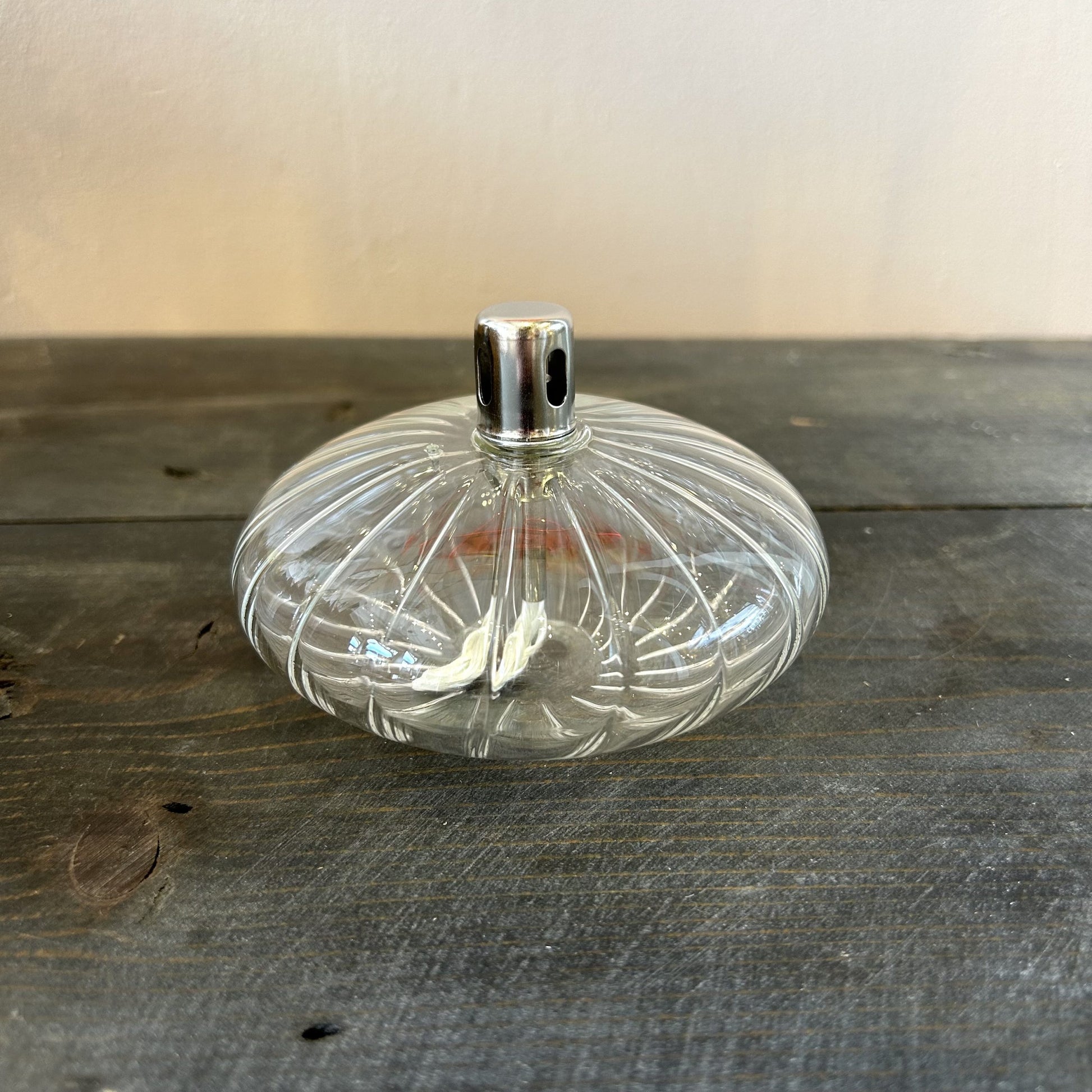 Lampe à huile ellipse striée - S