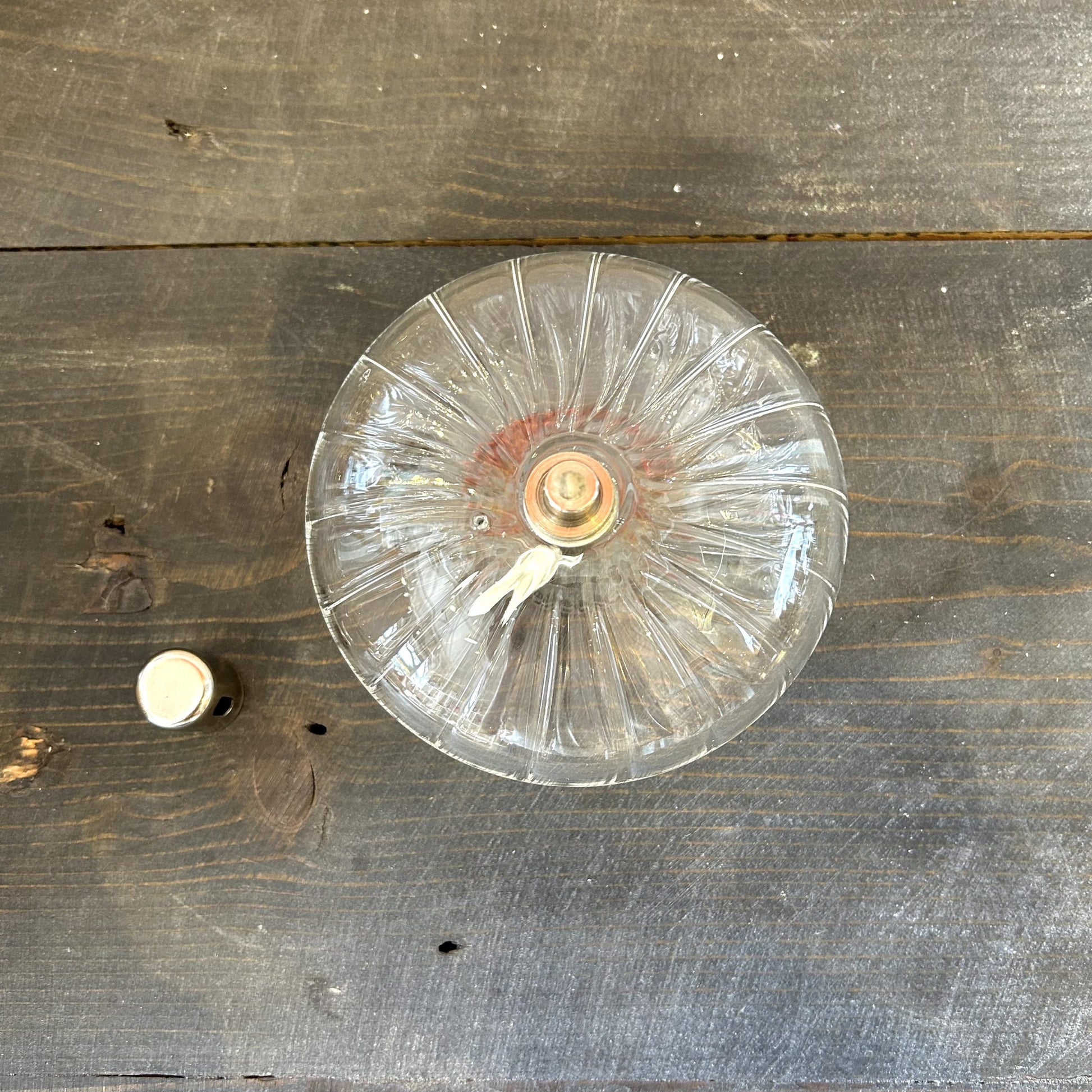 Lampe à huile ellipse striée - S
