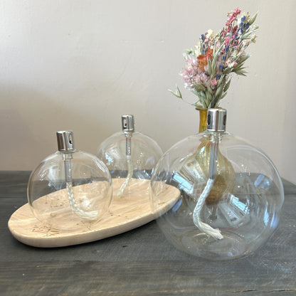 Lampe à huile sphère lisse - M