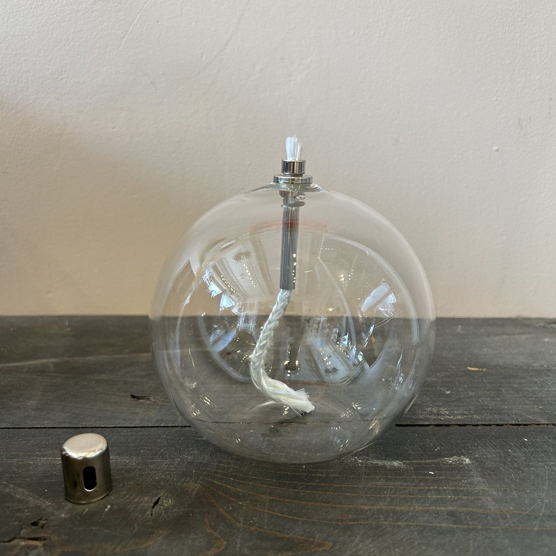 Lampe à huile sphère lisse - M