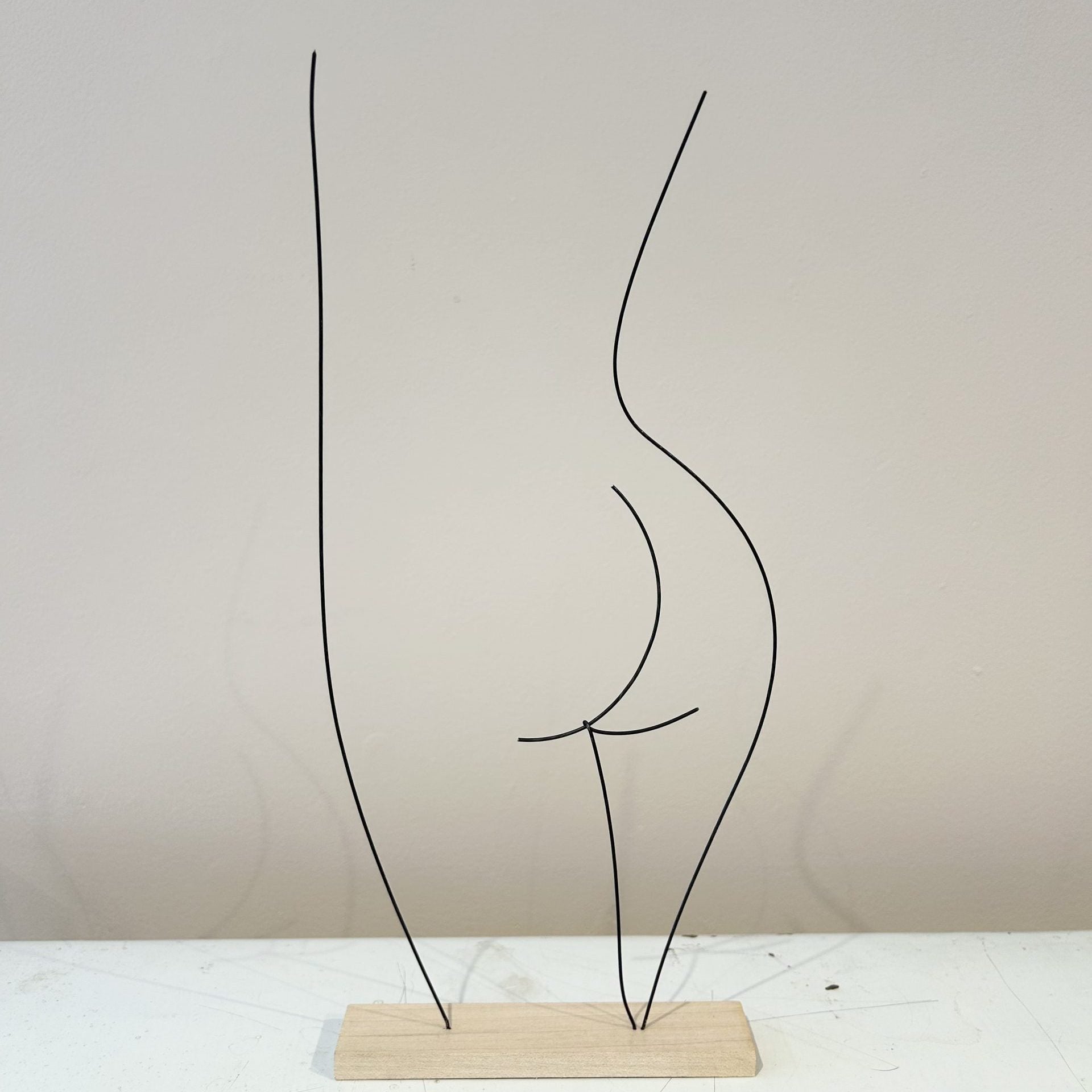 Profil femme fesses - fil de fer