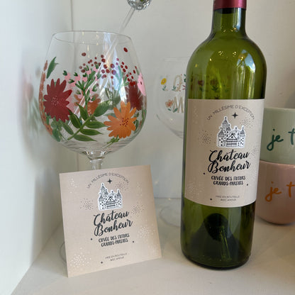 Etiquette de bouteille - Futur grands-parents
