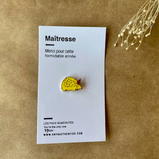 Pin's Maîtresse - Hérisson
