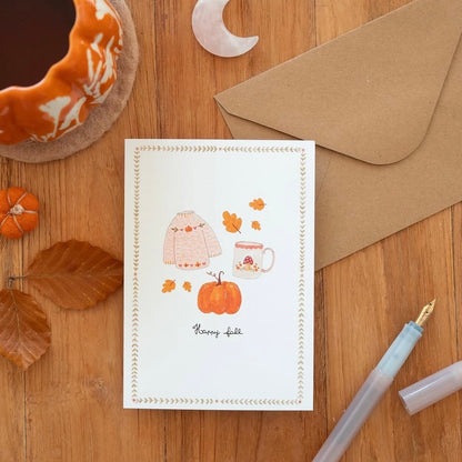 Carte d'automne - Happy fall