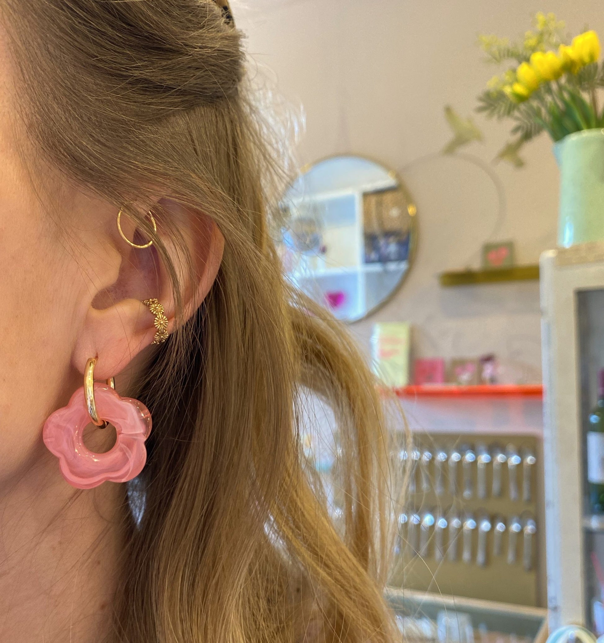 Boucles d'oreilles Billie GM - Rose