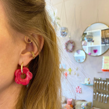 Boucles d'oreilles Billie GM - Framboise