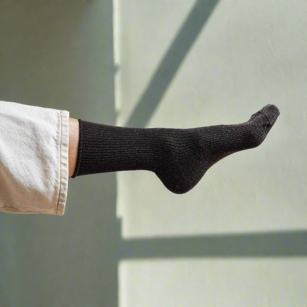 Chaussettes pailletées 36/40 - Chocolate Dark Brown