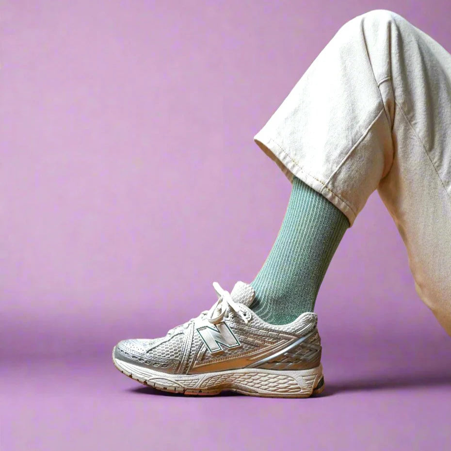 Chaussettes pailletées 36/40 - Mint Green