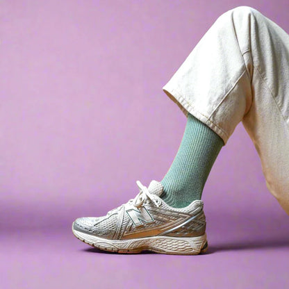 Chaussettes pailletées 36/40 - Mint Green