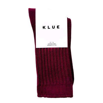 Chaussettes côtelées 36/40 - Bordeaux