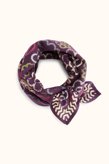 Grand foulard Latika - Ardoise Taffeta
