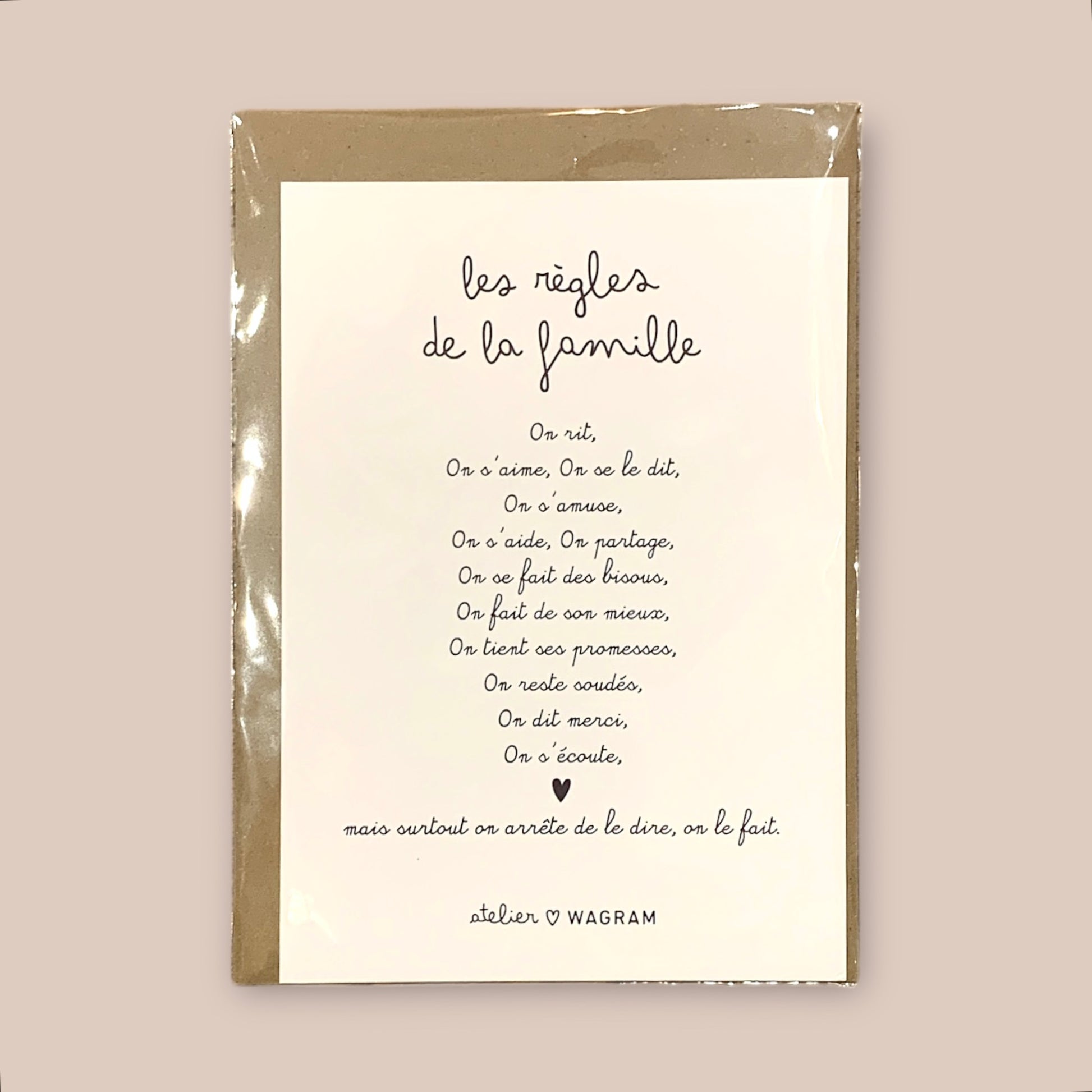 Affiche A5 - Les règles de la famille
