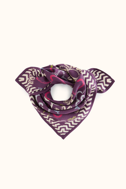 Petit foulard Manika - Ardoise Taffeta
