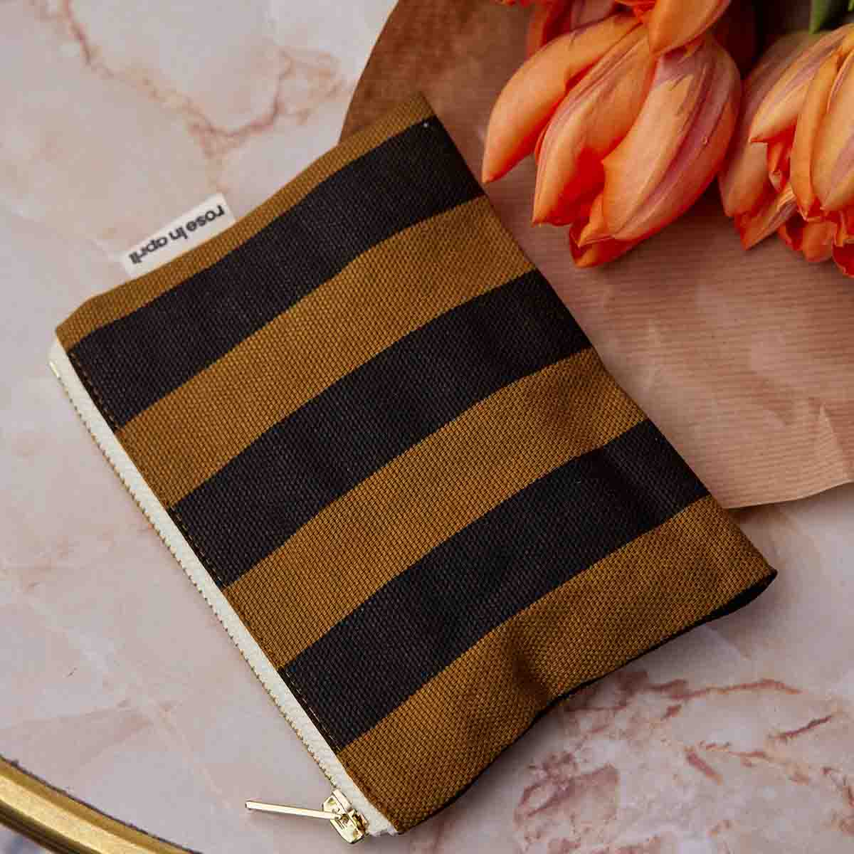 Porte-monnaie Marie - Rayures Cumin