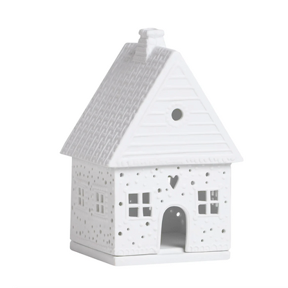 Photophore maison pain d'épice cœur - Porcelaine