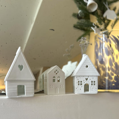 Photophore maison pain d'épice - Porcelaine