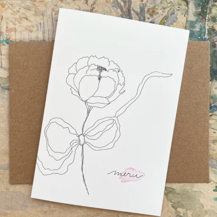 Carte - Merci pivoine