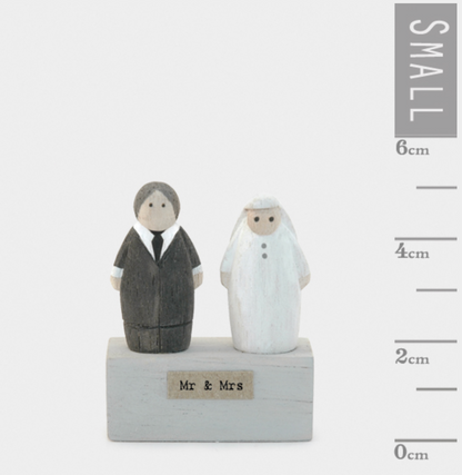 Personnage en bois - Mr & Mrs