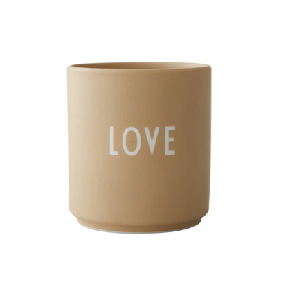 Tasse en porcelaine beige - LOVE