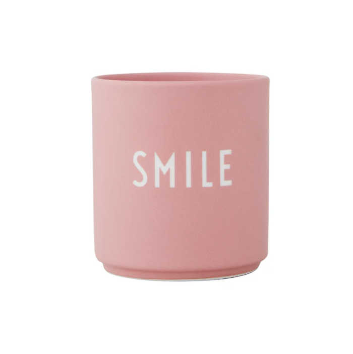 Tasse en porcelaine rose - SMILE