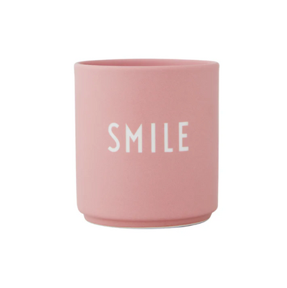 Tasse en porcelaine rose - SMILE