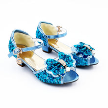 Mules à nœuds pailletées, bleues – Labay