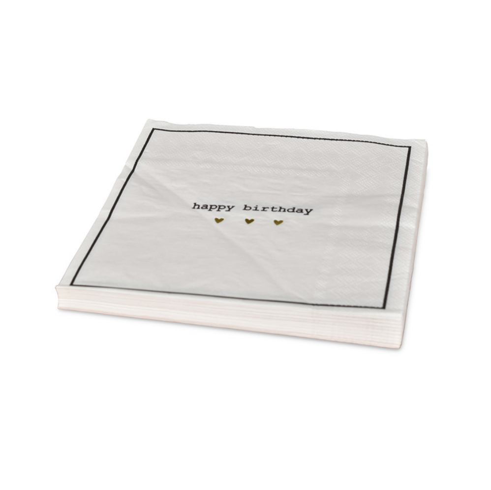 20 serviettes en papier - Happy Birthday