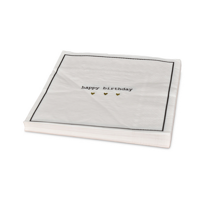 20 serviettes en papier - Happy Birthday